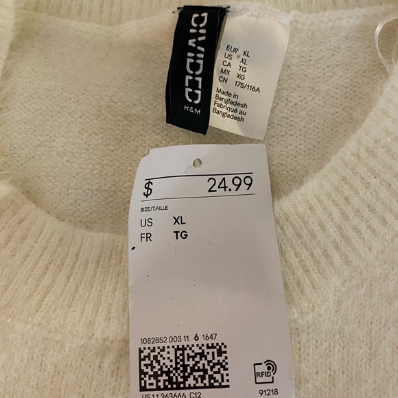 Divided Soft Cream Women's Sweater - Picture 9 of 10